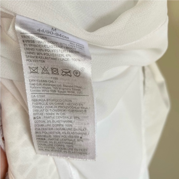 Banana Republic | Eyelet Lace Collared Dress | White Medium - Picture 4 of 9